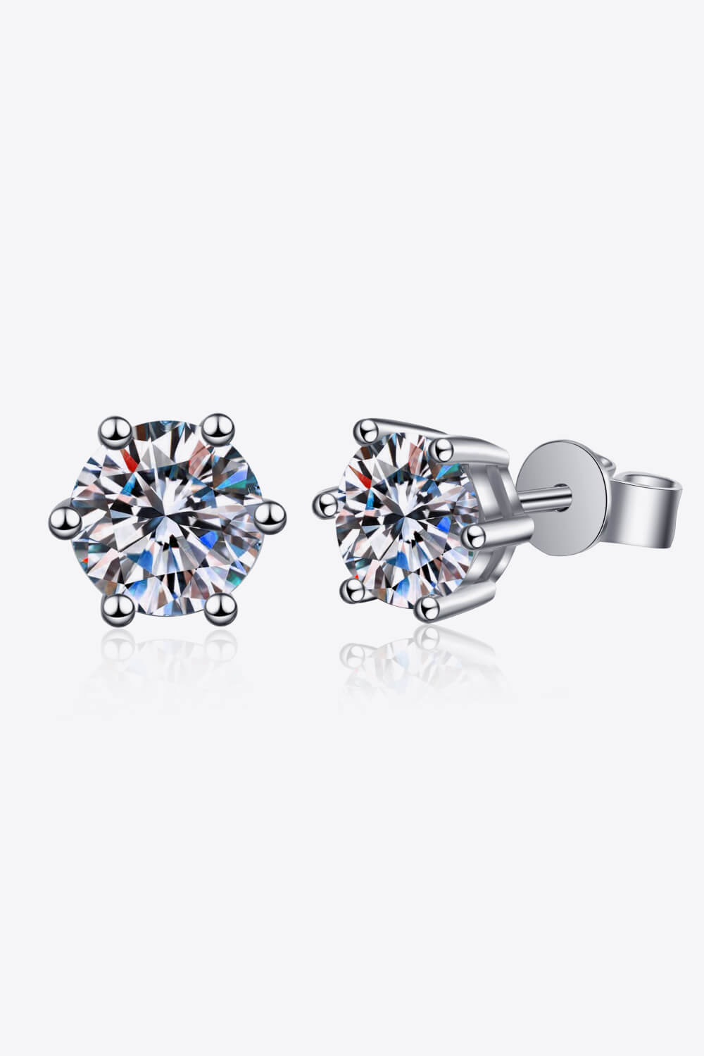 Aretes de moissanita