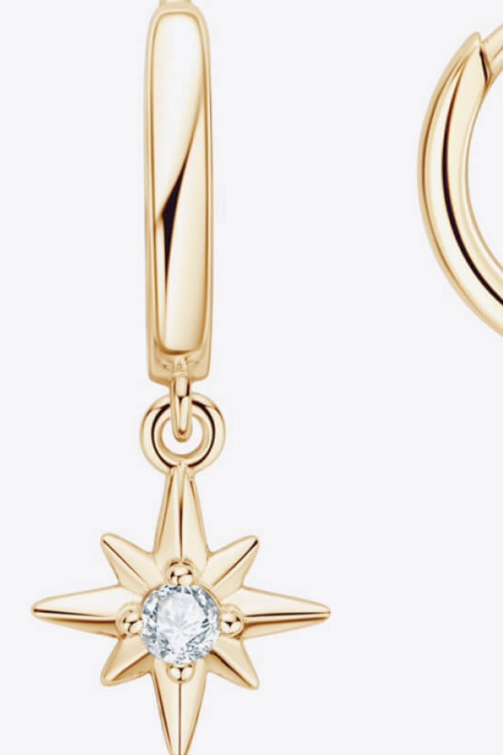 Aretes colgantes de estrella de moissanita