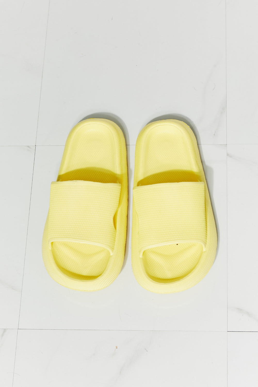 MMShoes Arms Around Me Open Toe Slide in Yellow