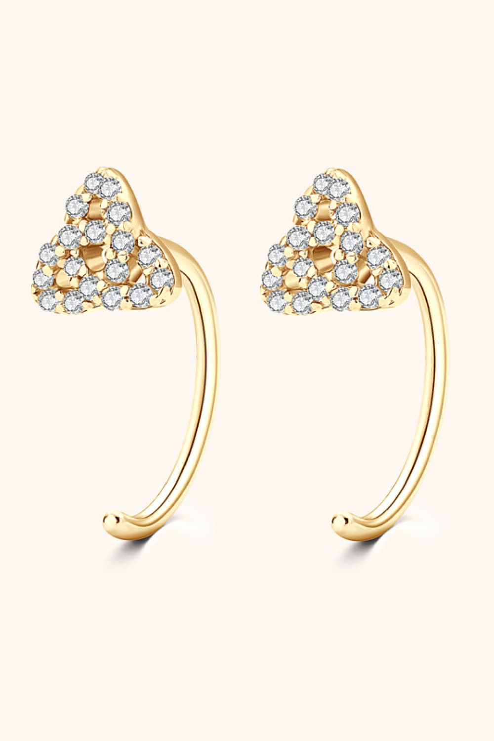 Pendientes de plata esterlina 925 con moissanita