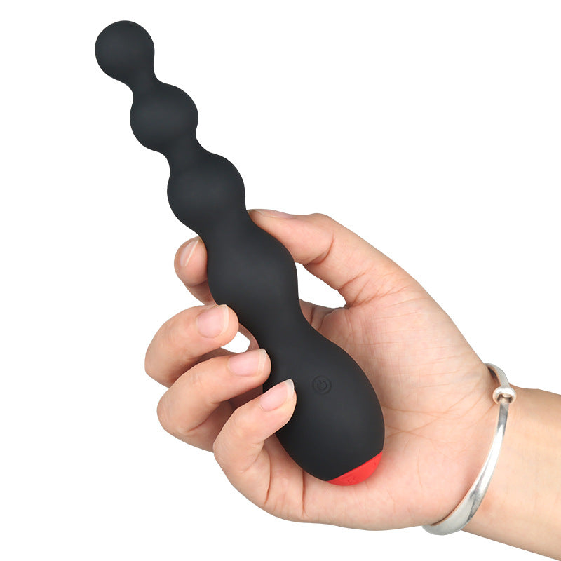 Vibrador potente para adultos Ejercicio de próstata Multifrecuencia Posterior Pull Beads Anal Plug 