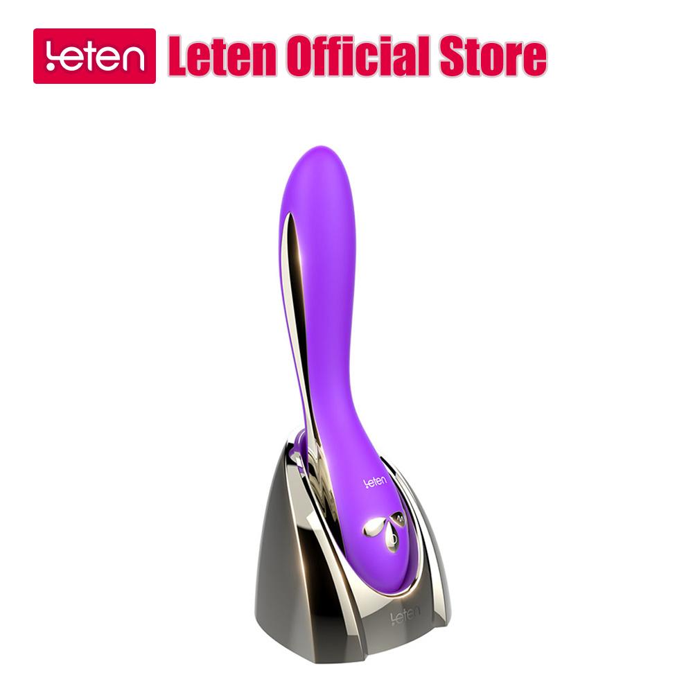 LETEN Vibrador electrónico a prueba de agua de varias velocidades con 10 patrones pulsantes
