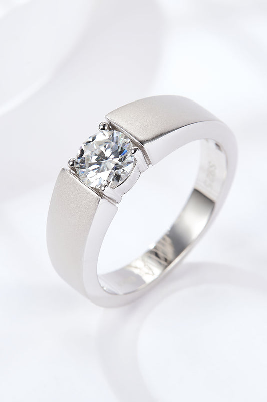 Anillo Moissanite de Plata de Ley 925 de I Quilates