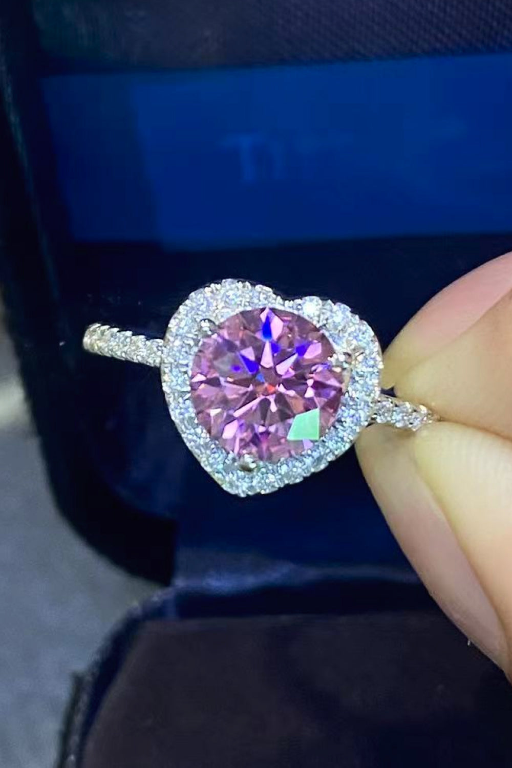 Anillo de corazón Moissanite de 1 quilate de Lifelong Journey