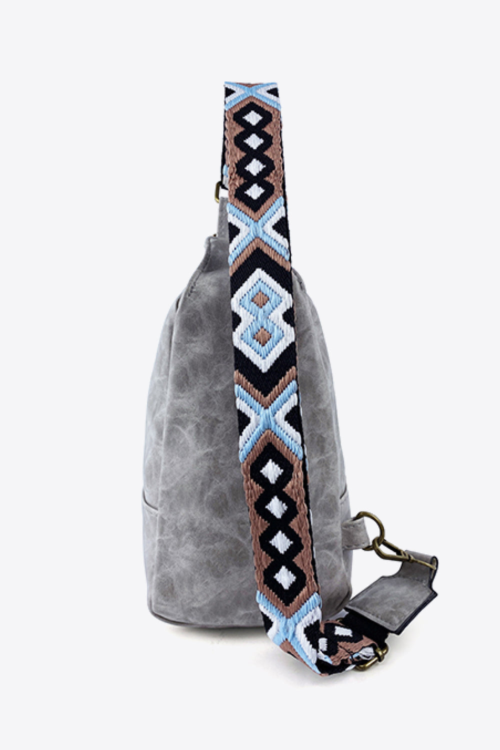 Adjustable Strap PU Leather Sling Bag