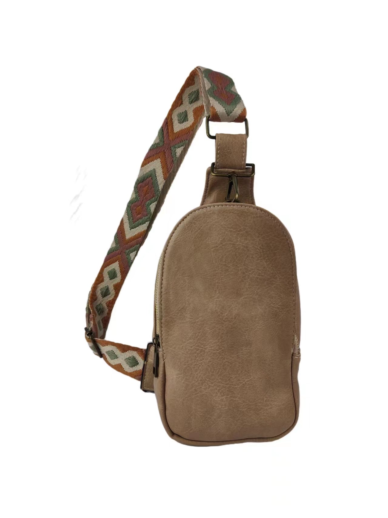 Adjustable Strap PU Leather Sling Bag