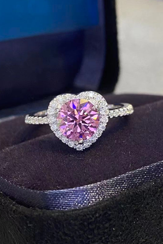 Anillo de corazón Moissanite de 1 quilate de Lifelong Journey