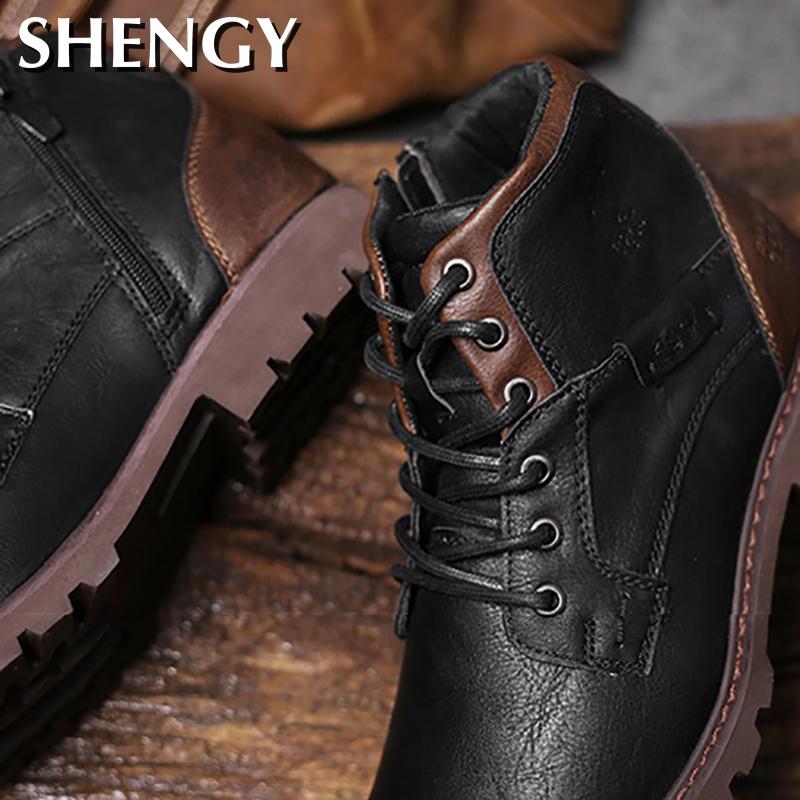 Zapatos de hombre, botas de Otoño Invierno, botines de estilo Retro, botas informales con cordones, Zapatos altos para hombres, botas resistentes al desgaste