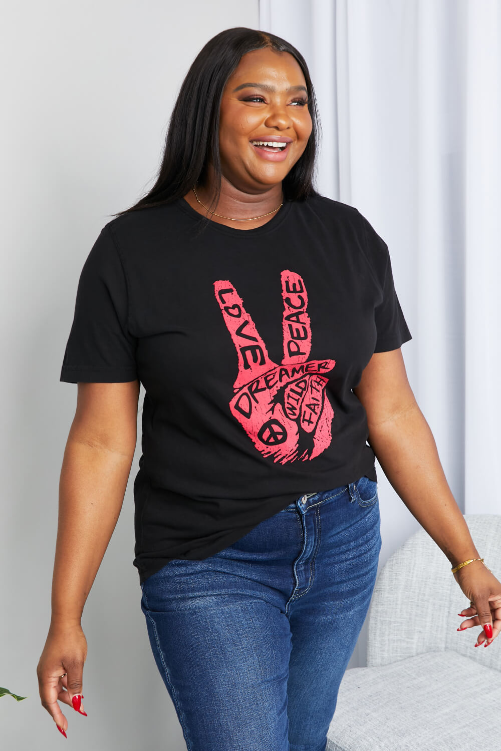 MineB Camiseta tipo túnica con gráfico de tamaño completo