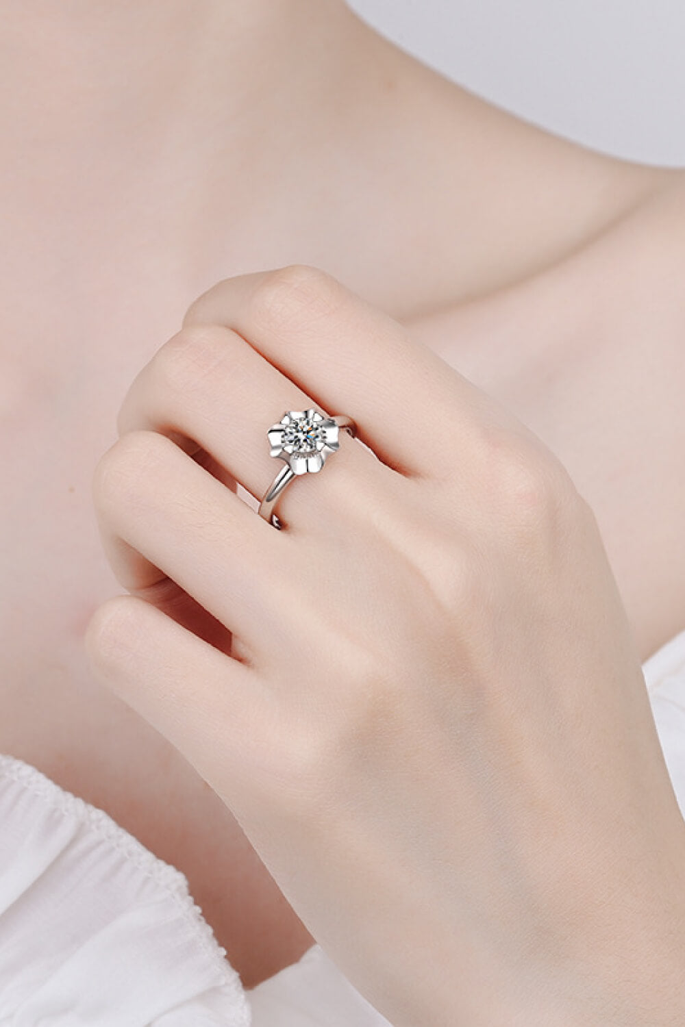 La vida es tan buena Moissanite Anillo