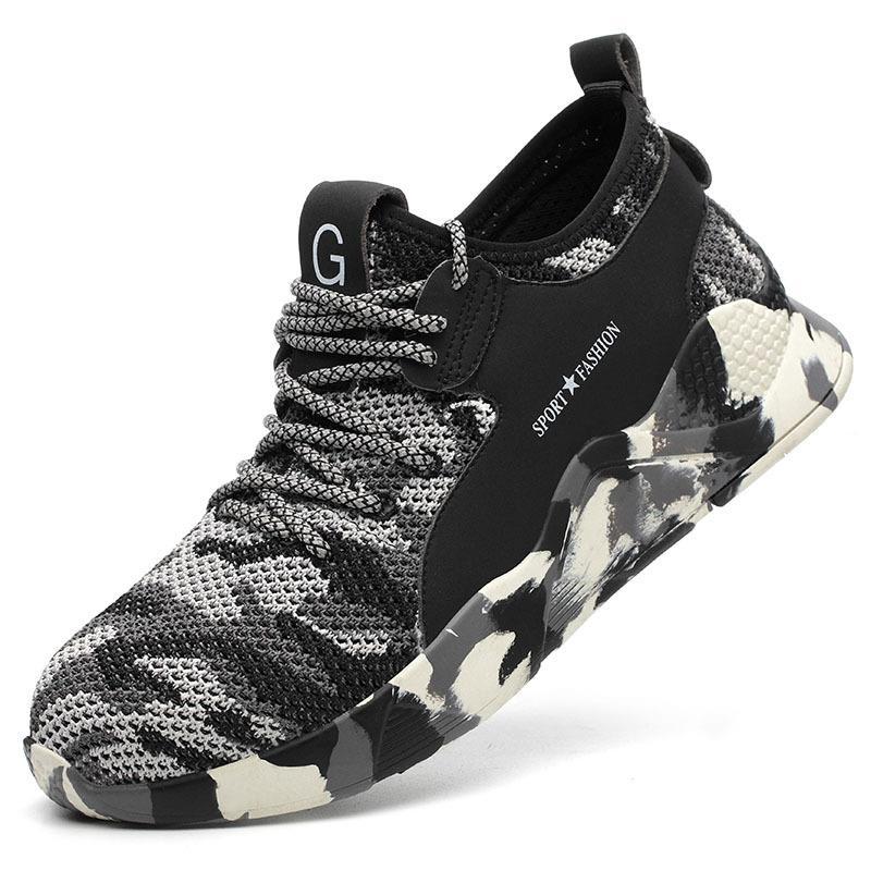 Botas para hombre, botas de seguridad para el trabajo con punta de acero, zapatos de seguridad antigolpes para zapatillas informales, zapatos para hombre, botas militares, zapatos de trabajo