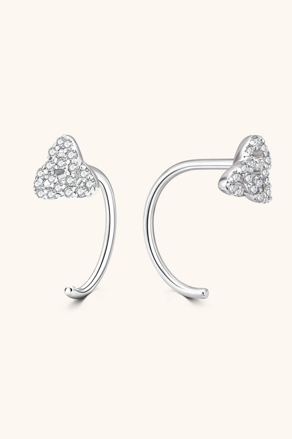 Pendientes de plata esterlina 925 con moissanita