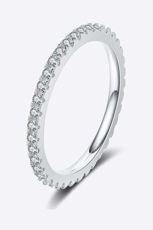 Anillo de moissanita de plata esterlina 925 Curious Time