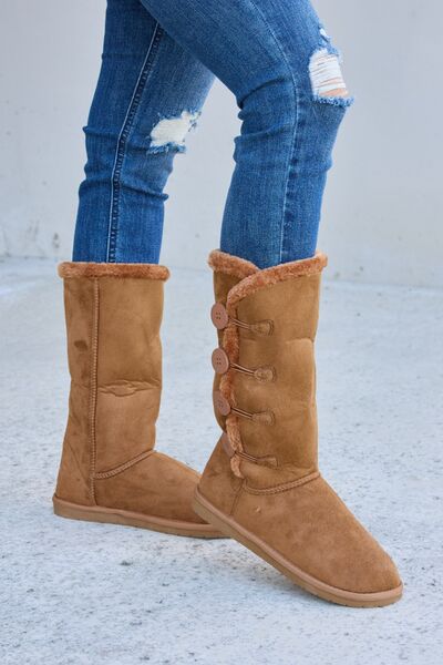 Forever Link Warm Fur Lined Flat Boots