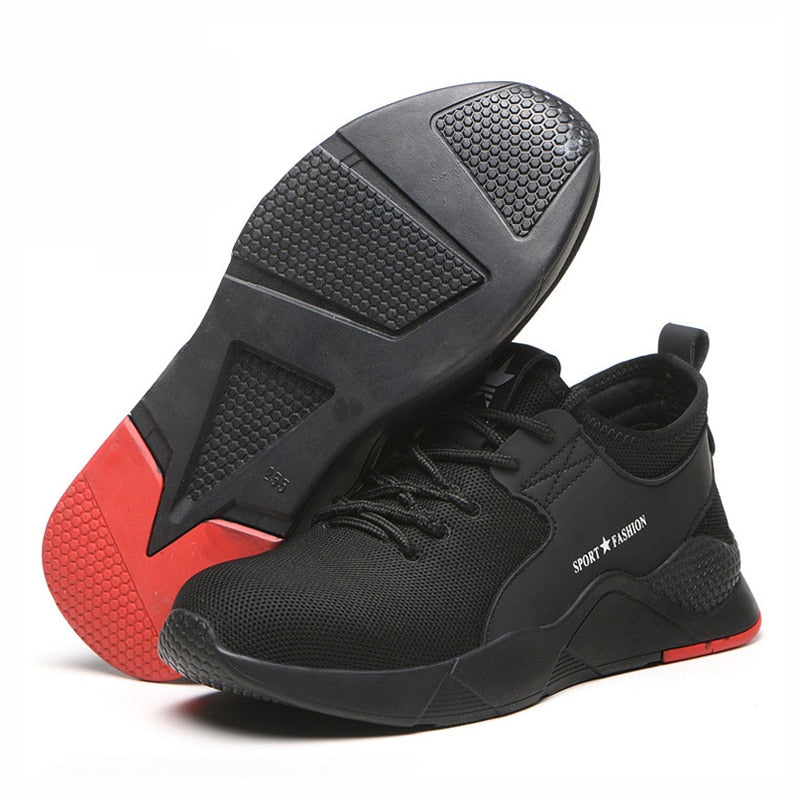 Botas para hombre, botas de seguridad para el trabajo con punta de acero, zapatos de seguridad antigolpes para zapatillas informales, zapatos para hombre, botas militares, zapatos de trabajo