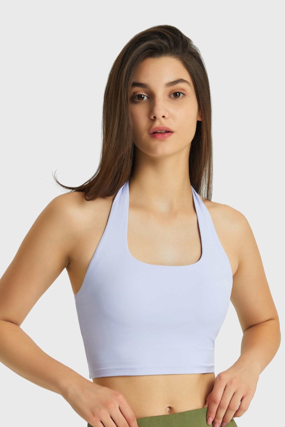 Sujetador deportivo transpirable con cuello halter