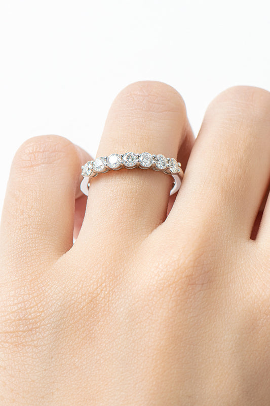 Can't Stop Your Shine Moissanite Anillo chapado en platino