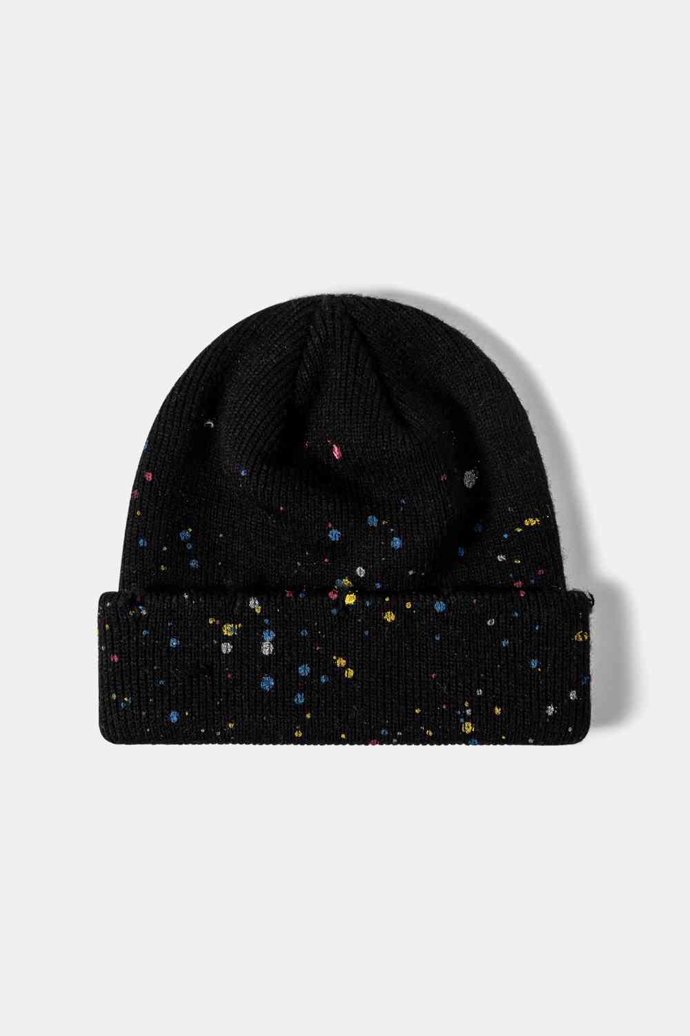 Gorro con puños de canalé Confetti