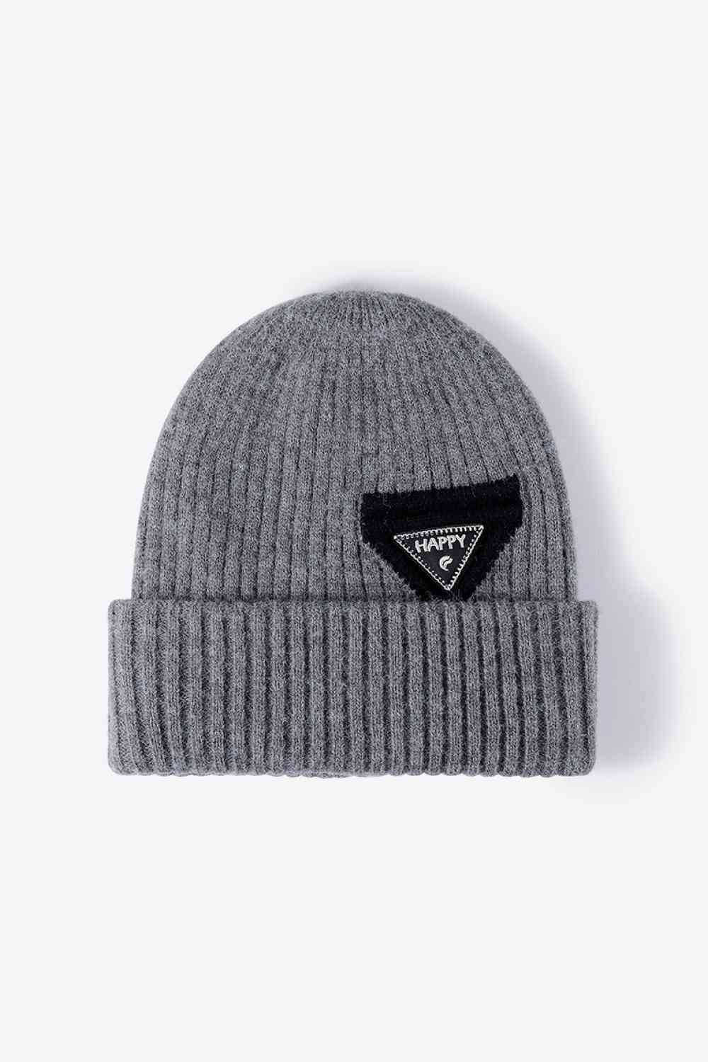 HAPPY Contrast Beanie