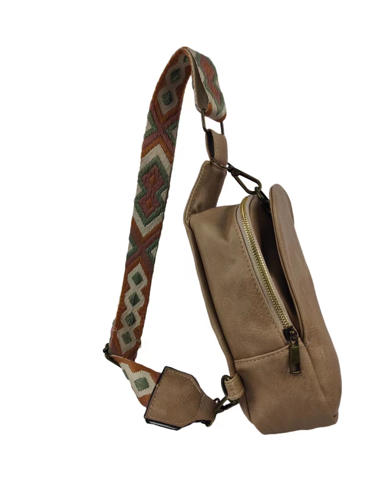 Adjustable Strap PU Leather Sling Bag