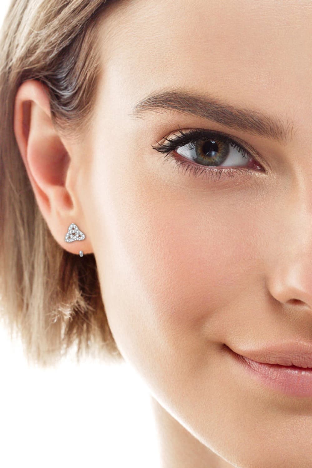 Pendientes de plata esterlina 925 con moissanita