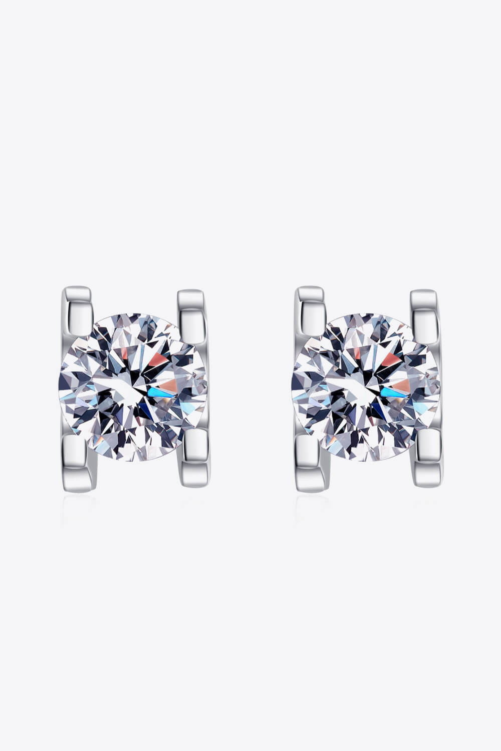 Aretes de moissanita de 1 quilate con amor ilimitado