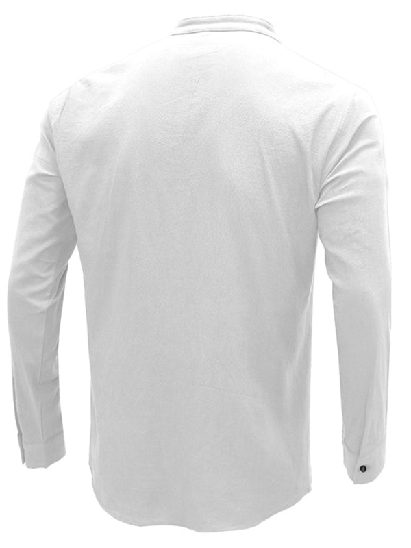 Camiseta Henley de manga larga Defender Performance de color liso para hombre 